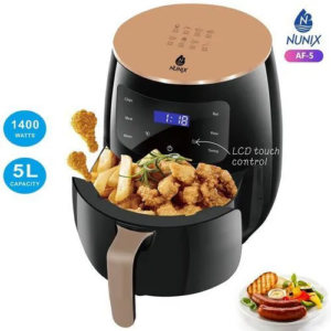 Nunix Digital 5l Electric Hot Air Fryer Nonstick Detachable Basket