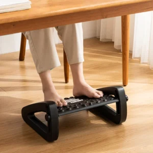 Ergonomic Adjustable Foot Rest with Massaging Rollers