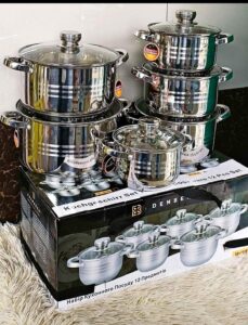 12 Pcs Stainless Steel Edenberg Cookware Set