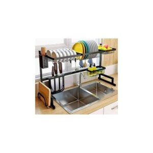 Over the sink dish drying rack