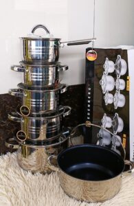 12 Pcs Stainless Steel Edenberg Cookware Set