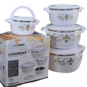 4pcs set White Casserole Hotpots